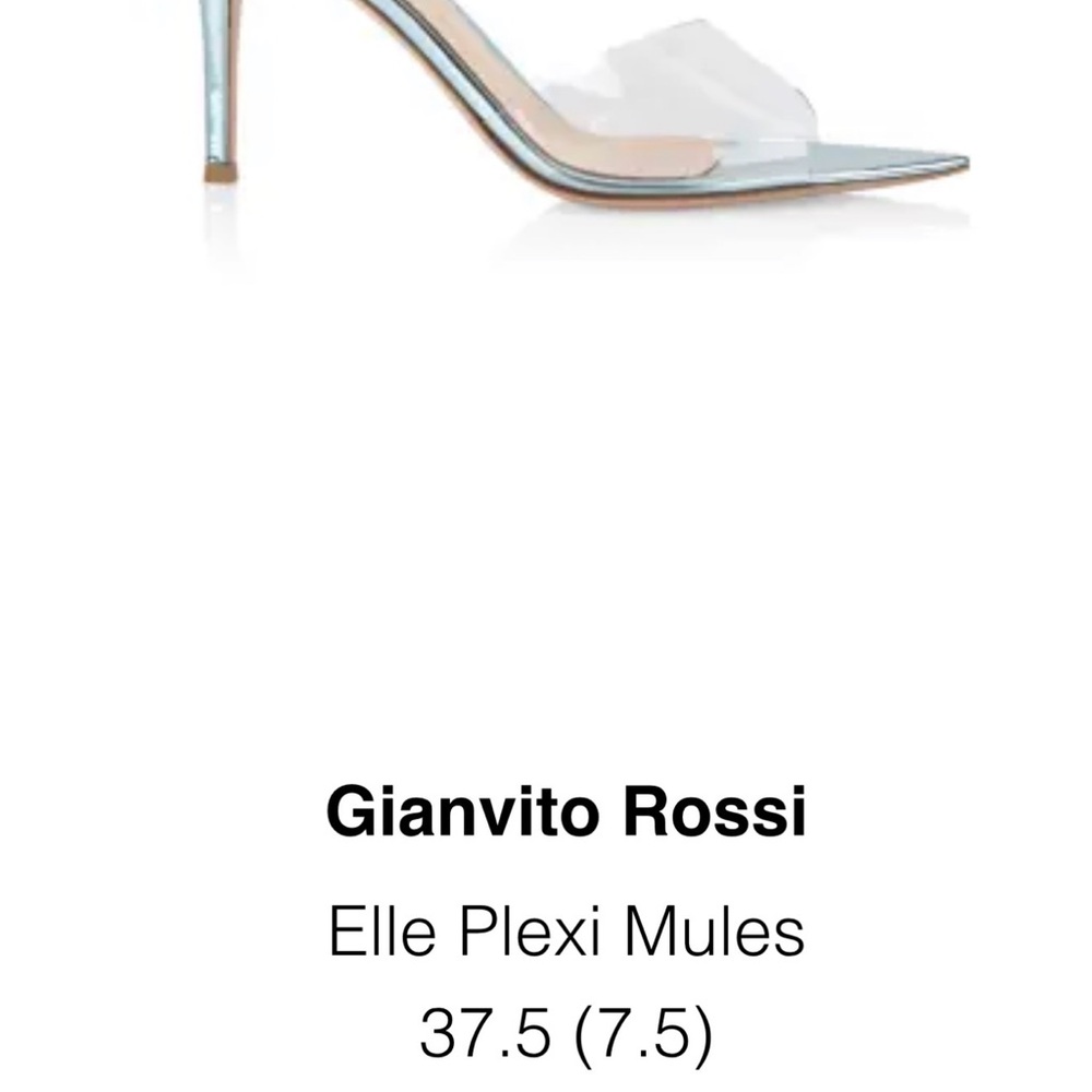 Gianvito Rossi Silver and Tan Heels